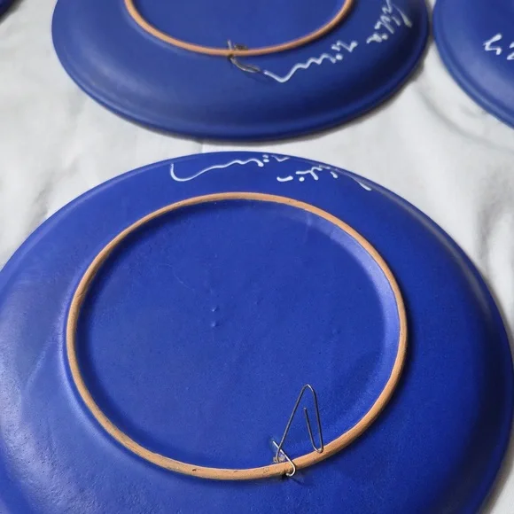 Lidia Barth Tihany 9.5 Hungary Glaze Pottery Petite Wall Plates Set of 6